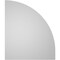 Ekena Millwork Quarter Round Top Left Surface Mount PVC Gable Vent w/ 3-1/2"W x 1"P Standard Frame, 22"W x 26"H GVPQL22X2601SN - alternate 3